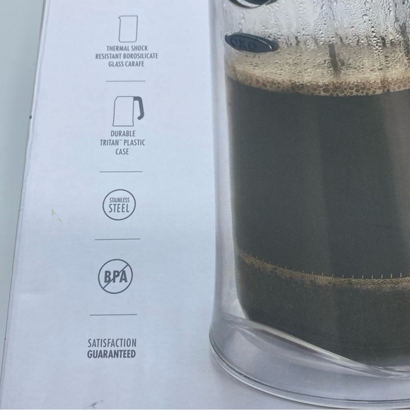 OXO French Press Good Grips 8 Cups Impact Durable Tritan Carafe - Picture 2 of 7